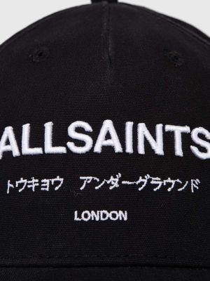 Bombažna kapa Allsaints črna
