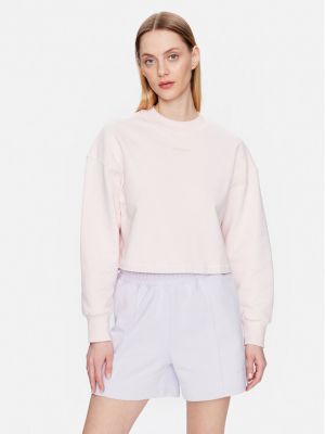 Relaxed fit sportinis džemperis New Balance rožinė