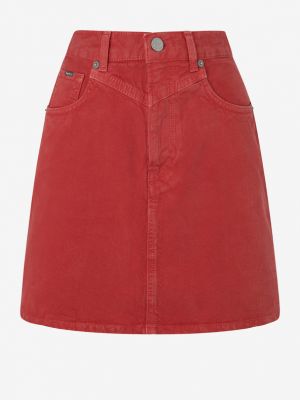 Spódnica jeansowa Pepe Jeans czerwona