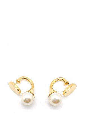Fülbevaló gyöngyökkel Jennifer Gibson aranyszínű