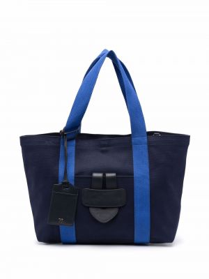 Τσάντα shopper με τσέπες Tila March μπλε