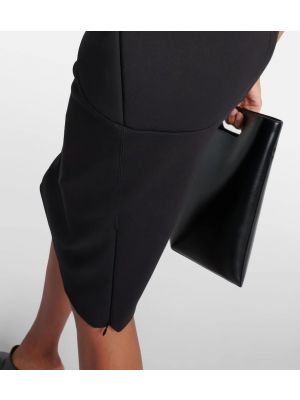 Falda midi ajustada Alaïa negro