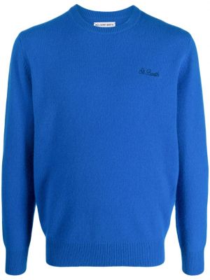 Pullover mit stickerei mit rundem ausschnitt Mc2 Saint Barth blau