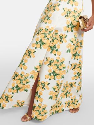 Sukienka midi w kwiatki Emilia Wickstead żółta