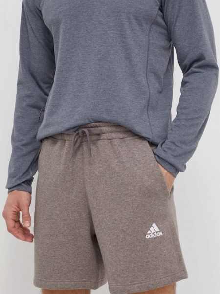 Kratke hlače s melange uzorkom Adidas siva