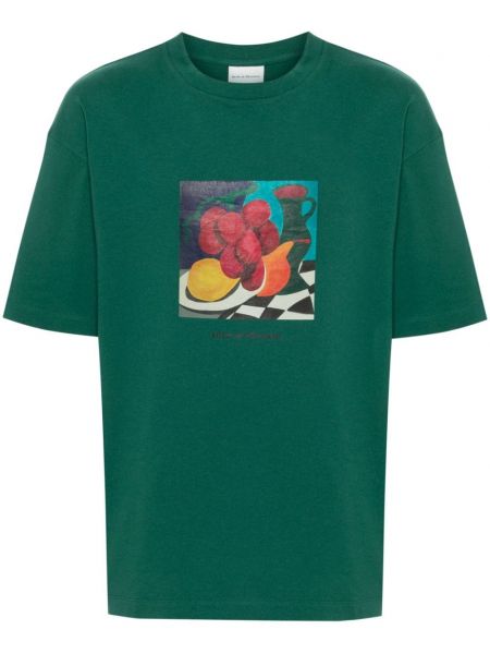 Памучна тениска Drôle De Monsieur зелено