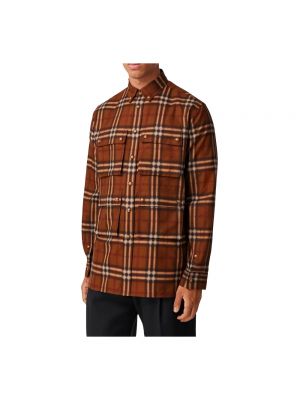 Camisa de algodón Burberry marrón