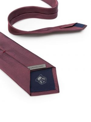 Žakardinis šilkinis kaklaraištis Corneliani raudona