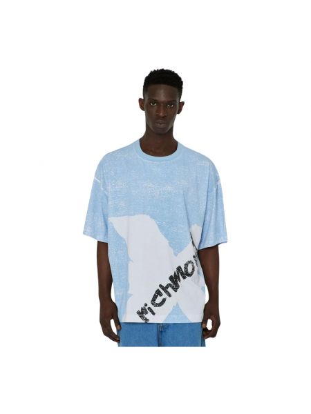 Retro t-shirt mit print John Richmond blau