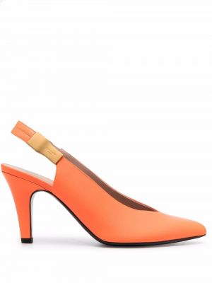 Slingback stropper pumper Balmain oransje