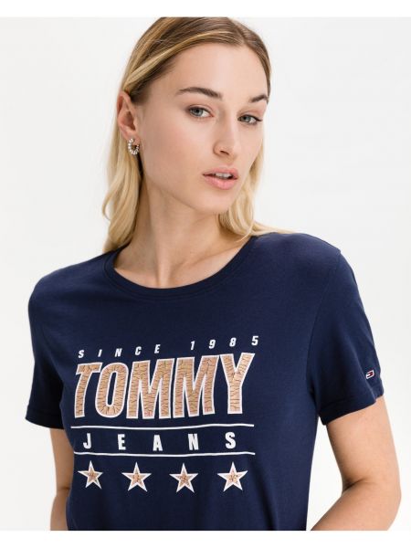Slim fit slim fit tričko Tommy Hilfiger čierna
