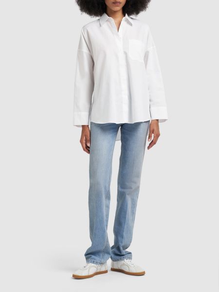 Camisa de algodón 's Max Mara blanco