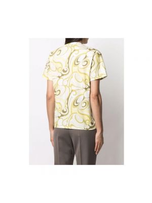 Camiseta con estampado con estampado abstracto Raf Simons
