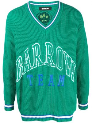 Пуловер с v-образно деколте Barrow зелено