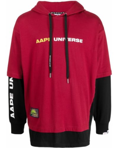 Trykt bomull hettegenser Aape By *a Bathing Ape® rød