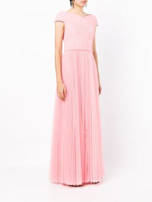 Sukienka mini plisowana Huishan Zhang różowa