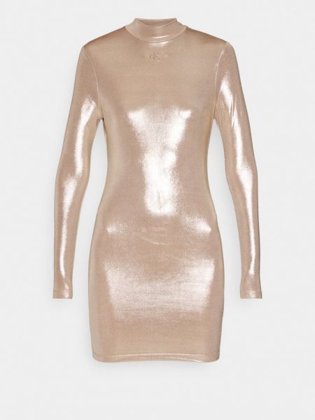 Sukienka koktajlowa Calvin Klein Jeans złota