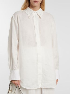 Ľanová košeľa Chloã© biela
