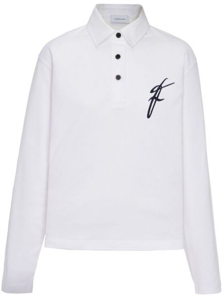 Поло тениска бродирана Ferragamo бяло