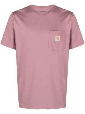 Pamuk tişört Carhartt Wip pembe