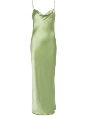 Копринена коктейлна рокля Dorothee Schumacher зелено