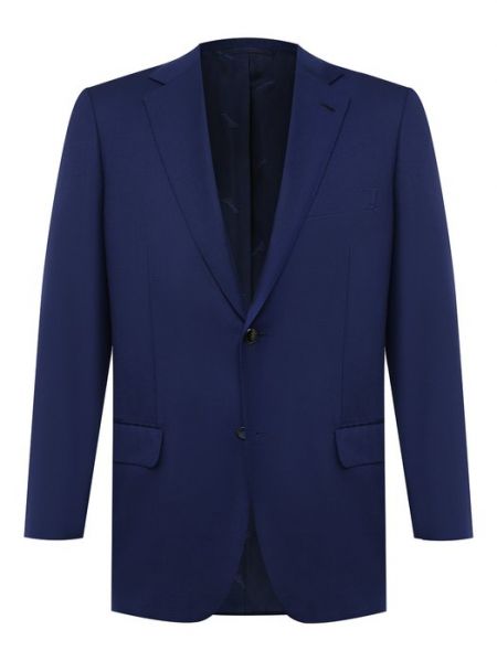 Шерстяной пиджак Brioni синий