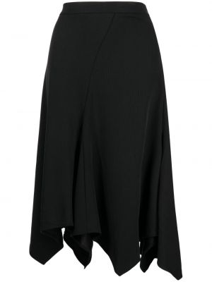 Asymetrická midi sukňa B+ab čierna