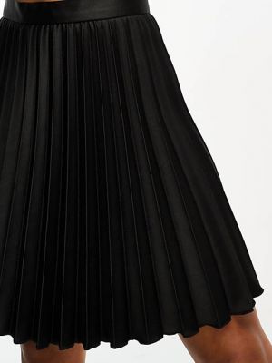 Черная плиссированная мини-юбка Closet London Petite