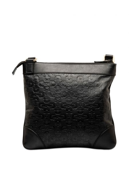 Kožená taška přes rameno Gucci Pre-owned černá