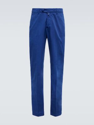 Памучни прав панталон Kiton синьо
