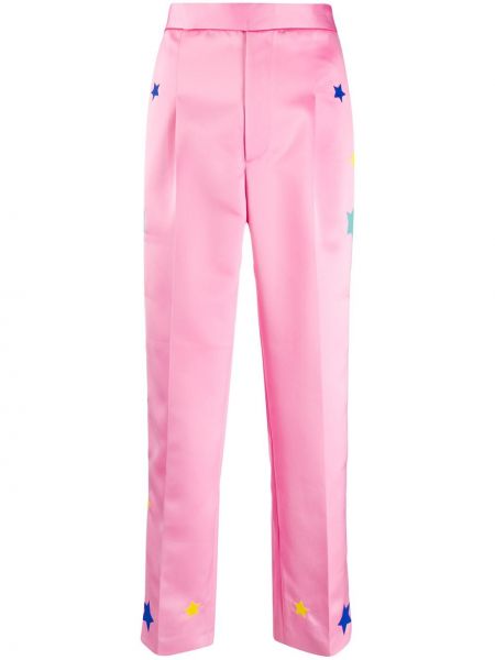 Pantalones con bordado de estrellas Mira Mikati rosa