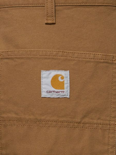 Pamuklu jean pantolon Carhartt Wip kahverengi