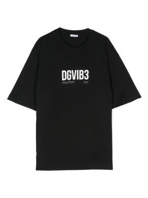 Памучна тениска с принт Dolce & Gabbana Dgvib3 черно