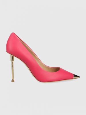 Pantofi cu toc din piele Elisabetta Franchi roz