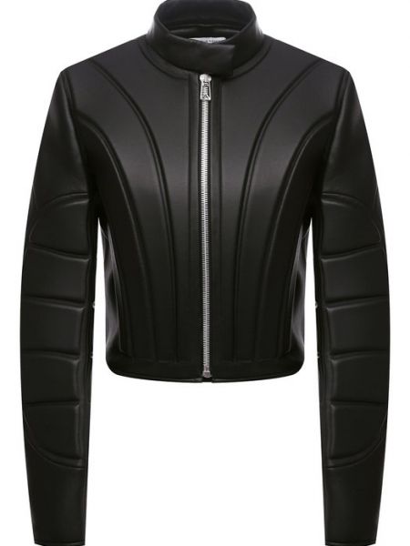 Черная кожаная куртка Bottega Veneta