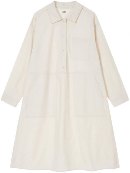 Βαμβακερή ίσιο φόρεμα Studio Tomboy λευκό