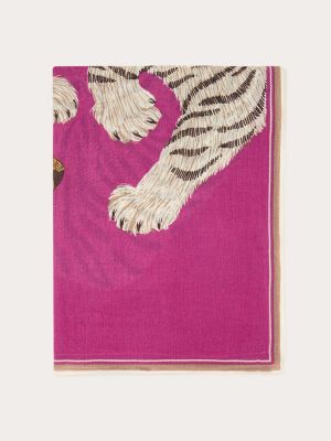 Pañuelo de lana con estampado Inoui Editions violeta