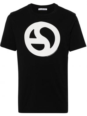 Kokvilnas t-krekls ar apdruku Acne Studios