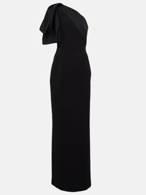 Vestido largo de crepé Safiyaa negro