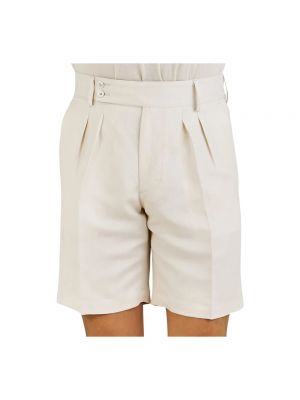 Pantalones cortos de lino Lardini beige