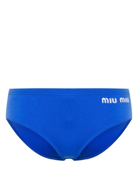 Unterhose mit stickerei Miu Miu blau