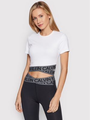 Calvin Klein Performance T-Shirt 00GWF1K148 Bílá Slim Fit