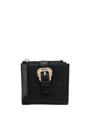 Usnjena denarnica Versace Jeans Couture črna