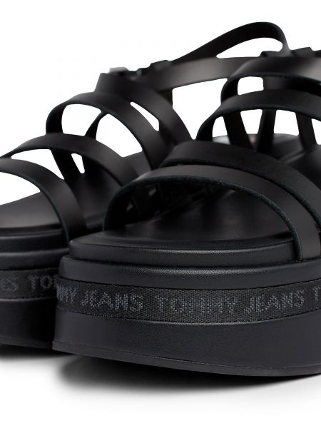 Sandales à talons compensés Tommy Jeans noir