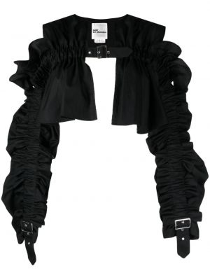 Βαμβακερή μπλούζα με αγκράφα Noir Kei Ninomiya μαύρο