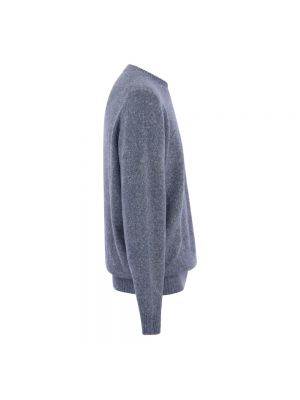 Jersey de lana de alpaca de algodón Brunello Cucinelli azul