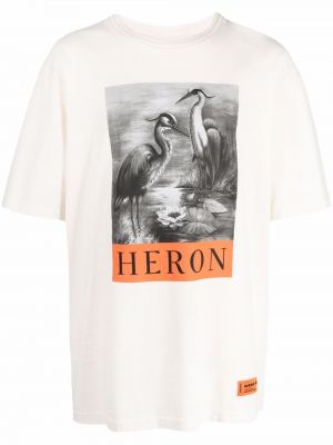 Памучна тениска Heron Preston бяло