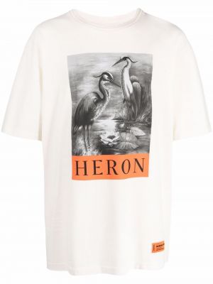 Bomull t-skjorte Heron Preston hvit