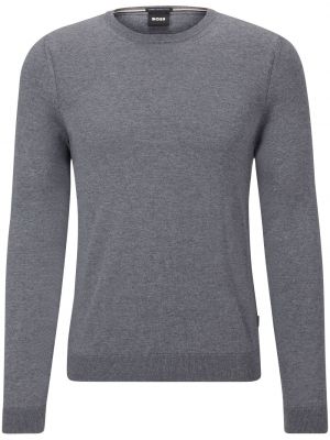 Pull col rond Boss gris