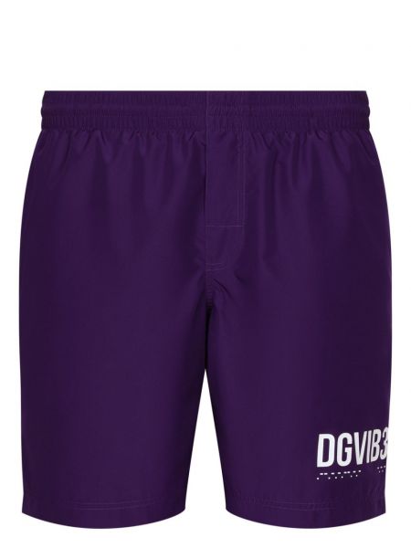 Painettu shortsit Dolce & Gabbana Dgvib3 violetti